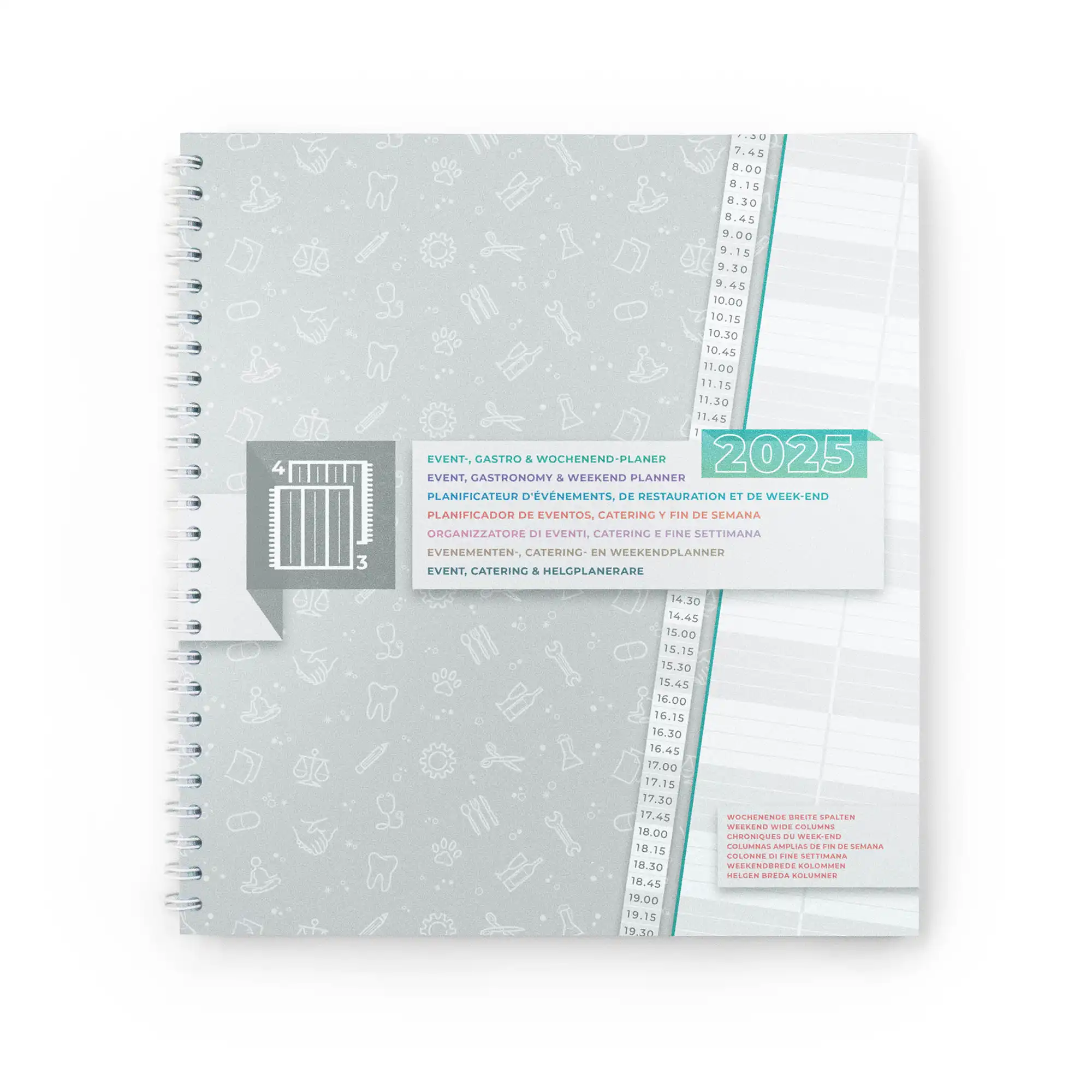 01 Wochenplaner Kalender Gastronomie Event Terminbuch großes Bestellbuch XXL 2025 Terminplaner hochwertig Arbeit Wochenende KochDialog