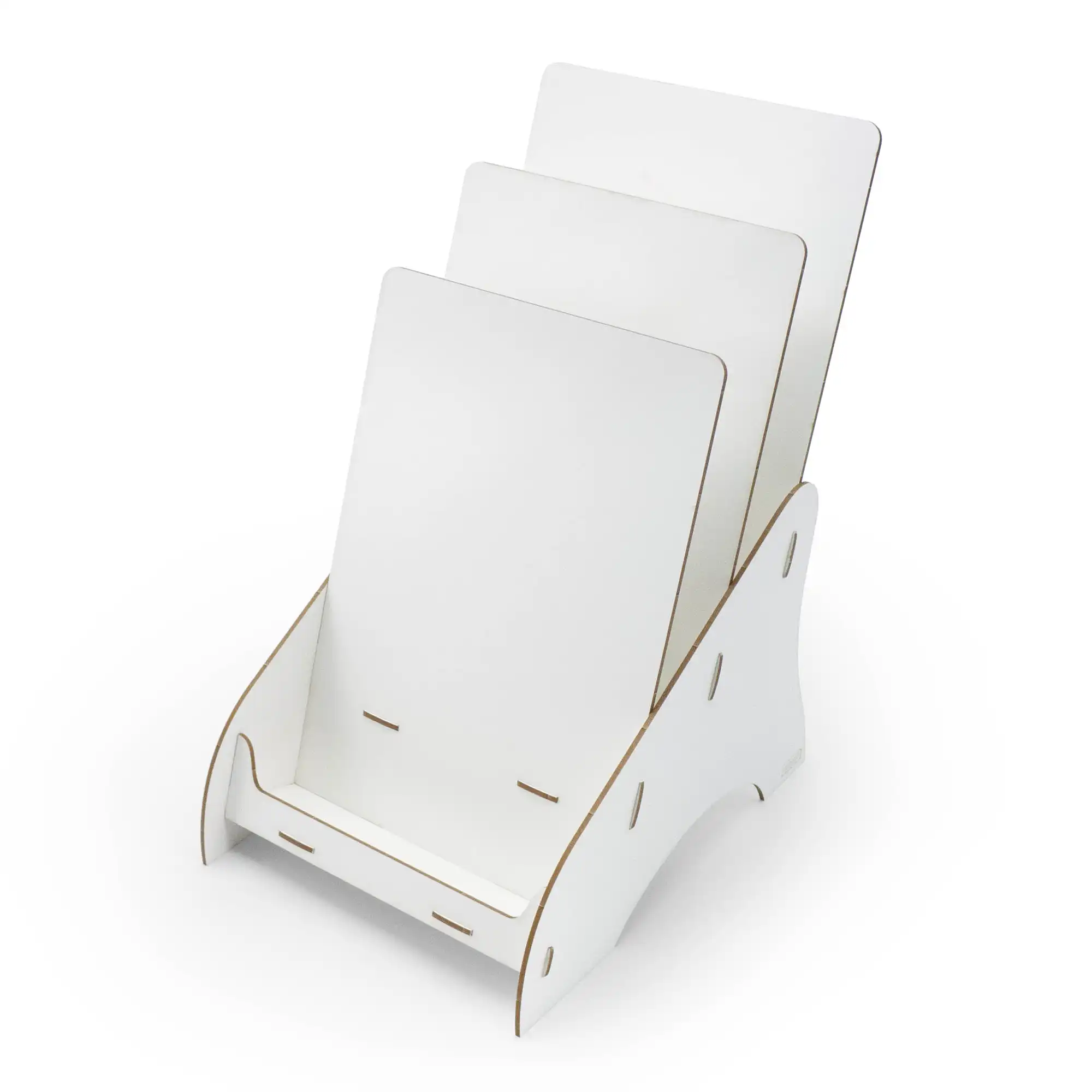 01_prospektständer_a4_hochformat_3_fächer_blanko_weiß_white_flyerständer_prospekthalter_aufsteller_flyer_flyerhalter_flyerstand