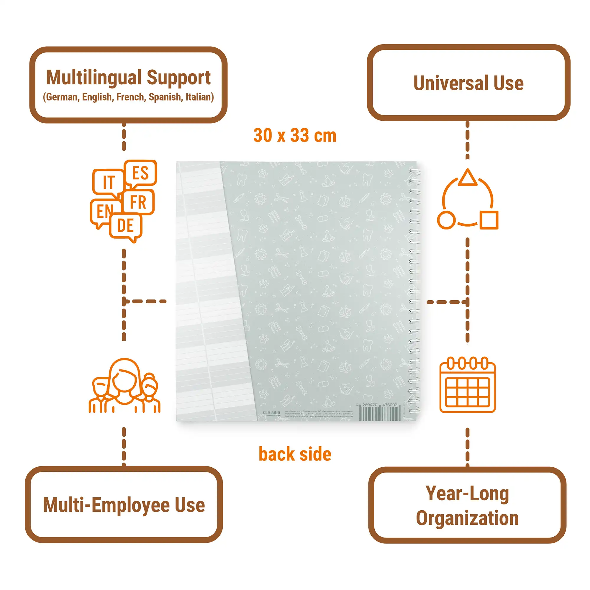 05 Wochenplaner Kalender Business Terminbuch großes Bestellbuch XXL 2026 Terminplaner hochwertig KochDialog
