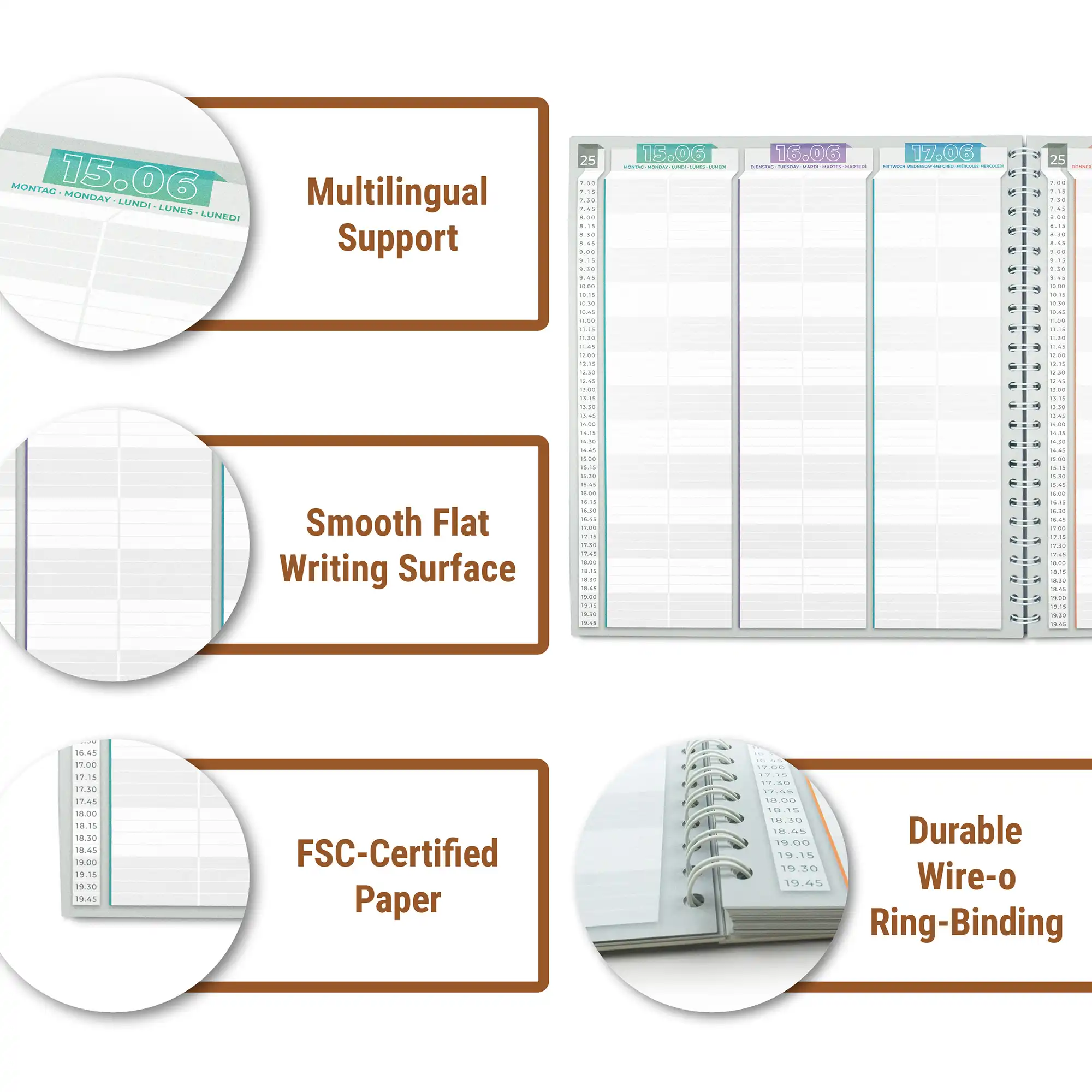 06 Wochenplaner Kalender Business Terminbuch großes Bestellbuch XXL 2026 Terminplaner hochwertig KochDialog