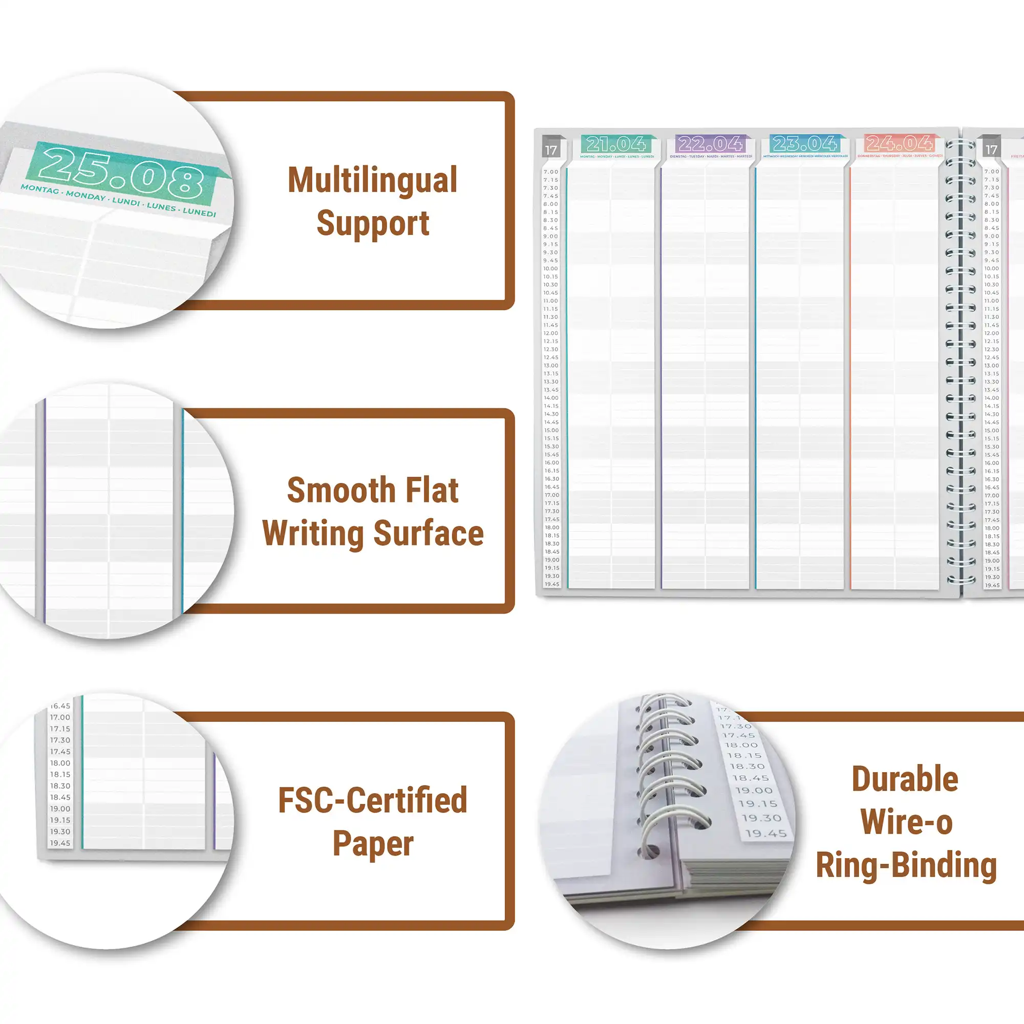 06 Wochenplaner Kalender Gastronomie Event Terminbuch großes Bestellbuch XXL 2025 Terminplaner hochwertig Arbeit Wochenende KochDialog