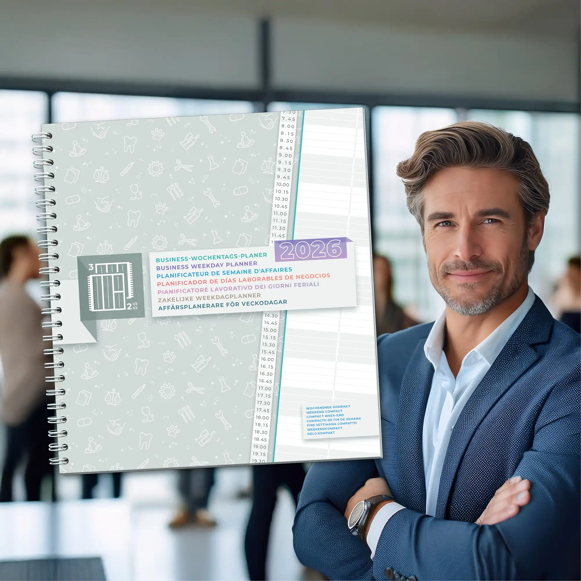 09 Wochenplaner Kalender Business Terminbuch großes Bestellbuch XXL 2026 Terminplaner hochwertig KochDialog