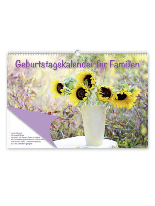 Cover vom Geburtstagskalender Familien